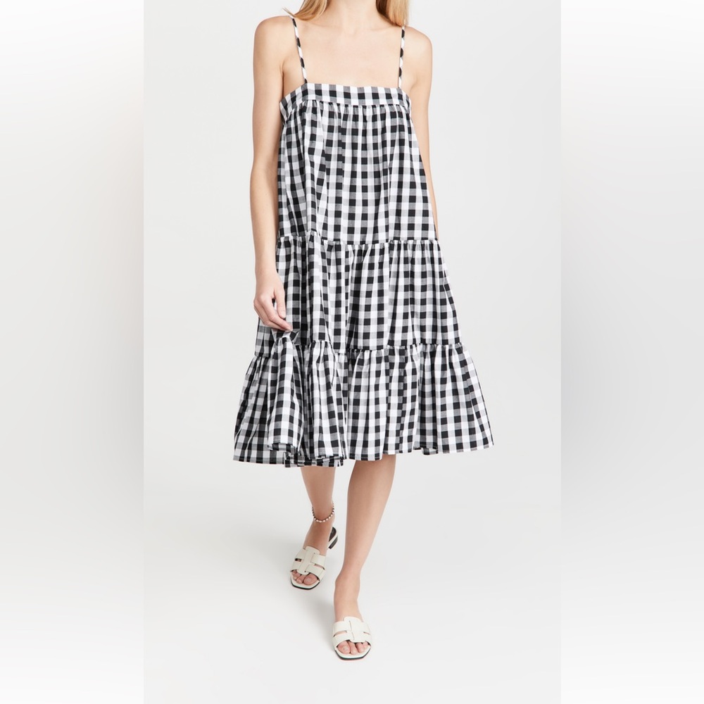 o.p.t Barbie Doll Dress in Black Gingham Size Small